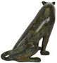 Casa Padrino Luxus Bronzefigur Gepard Schwarz / Gr�n 20 x 33 x H. 22 cm - Bronze Skulptur - Dekofigur - Luxus Deko Accessoires