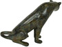Casa Padrino Luxus Bronzefigur Gepard Schwarz / Gr�n 20 x 33 x H. 22 cm - Bronze Skulptur - Dekofigur - Luxus Deko Accessoires
