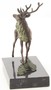 Casa Padrino Luxus Deko Bronzefigur Rothirsch Mehrfarbig / Schwarz 12,5 x 7,4 x H. 15,2 cm - Bronze Skulptur