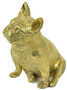 Casa Padrino Luxus Bronzefigur Hund Bulldogge Gold 21 x 15 x H. 22 cm - Bronze Skulptur - Dekofigur - Luxus Deko Accessoires