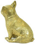 Casa Padrino Luxus Bronzefigur Hund Bulldogge Gold 21 x 15 x H. 22 cm - Bronze Skulptur - Dekofigur - Luxus Deko Accessoires