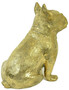Casa Padrino Luxus Bronzefigur Hund Bulldogge Gold 21 x 15 x H. 22 cm - Bronze Skulptur - Dekofigur - Luxus Deko Accessoires