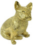 Casa Padrino Luxus Bronzefigur Hund Bulldogge Gold 21 x 15 x H. 22 cm - Bronze Skulptur - Dekofigur - Luxus Deko Accessoires