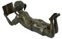 Casa Padrino Luxus Bronzefigur liegendes Mdchen liest Bronze 22 x 60 x H. 27 cm - Bronze Skulptur - Dekofigur - Deko Accessoires