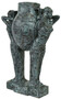 Casa Padrino Luxus Art Deco Bronze Skulptur Frauen mit Vase T�rkis / Schwarz 49 x 23,5 x H. 68 cm - Elegante Bronzefigur mit Blumenvase - Schreibtisch Deko - Wohnzimmer Deko - Luxus Kollektion