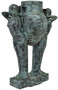 Casa Padrino Luxus Art Deco Bronze Skulptur Frauen mit Vase T�rkis / Schwarz 49 x 23,5 x H. 68 cm - Elegante Bronzefigur mit Blumenvase - Schreibtisch Deko - Wohnzimmer Deko - Luxus Kollektion