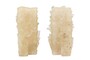 Casa Padrino Luxus Buchst�tzen 2er Set 24 x 8 x H. 20 cm - Buchst�tzen Out aus echtem Naturquarz und Kunstharz - Luxus Deko Accessoires