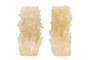 Casa Padrino Luxus Buchst�tzen 2er Set 24 x 8 x H. 20 cm - Buchst�tzen Out aus echtem Naturquarz und Kunstharz - Luxus Deko Accessoires