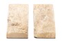 Casa Padrino Luxus Buchst�tzen 2er Set 27 x 12 x H. 17 cm - Buchst�tzen aus hochwertigem poliertem Onyx - Luxus Deko Accessoires