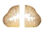 Casa Padrino Luxus Buchst�tzen 2er Set 30 x 5 x H. 20 cm - Buchst�tzen In aus echtem Naturquarz und Kunstharz - Luxus Deko Accessoires