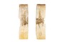 Casa Padrino Luxus Buchst�tzen 2er Set 30 x 5 x H. 20 cm - Buchst�tzen In aus echtem Naturquarz und Kunstharz - Luxus Deko Accessoires