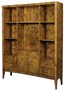 Casa Padrino Luxus B�cherschrank mit 2 T�ren und 4 Schubladen Hellbraun 150 x 35 x H. 190 cm - B�roschrank - Wohnzimmerschrank - Luxus Qualit�t