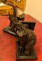 Casa Padrino Luxus B�cherst�tzen Set Elefanten Bronze / Marmor - B�cherst�tze - Book End Buchst�tze