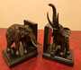 Casa Padrino Luxus B�cherst�tzen Set Elefanten Bronze / Marmor - B�cherst�tze - Book End Buchst�tze
