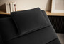Casa Padrino Luxus Chaiselongue mit Kopfkissen Schwarz 85 x 170 x H. 92 cm - Wohnzimmer Liegesessel - Relexliege - Recamiere - Wohnzimmer M�bel - Luxus M�bel