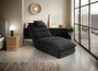 Casa Padrino Luxus Chaiselongue mit Kopfkissen Schwarz 85 x 170 x H. 92 cm - Wohnzimmer Liegesessel - Relexliege - Recamiere - Wohnzimmer M�bel - Luxus M�bel