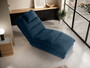 Casa Padrino Luxus Chaiselongue mit Kopfkissen Blau 85 x 170 x H. 92 cm - Wohnzimmer Liegesessel - Relexliege - Recamiere - Wohnzimmer M�bel - Luxus M�bel