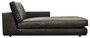 Casa Padrino Luxus Leder Chaiselongue Linke Seite Schwarz 106 x 186 x H. 83 cm - Echtleder Liegesessel - Relexliege - Recamiere - Wohnzimmer M�bel - Luxus M�bel