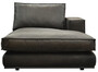 Casa Padrino Luxus Leder Chaiselongue Linke Seite Schwarz 106 x 186 x H. 83 cm - Echtleder Liegesessel - Relexliege - Recamiere - Wohnzimmer M�bel - Luxus M�bel