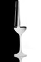 Casa Padrino Luxus Champagnerglas 6er Set Wei� / Silber  6,5 x H. 26,5 cm - Handgefertigte und handbemalte Champagnergl�ser - Hotel & Restaurant Accessoires - Luxus Qualit�t