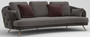 Casa Padrino Luxus Chesterfield 3-Sitzer Sofa Grau / Braun 240 x 95 x H. 85 cm - Wohnzimmer Sofa - Wohnzimmer M�bel