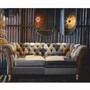 Casa Padrino Luxus Chesterfield 2er Sofa Bunt / Braun 186 cm
