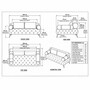 Casa Padrino Luxus Chesterfield 2er Sofa Creme / Gold 190 cm - Wohnzimmer M�bel