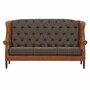 Casa Padrino Luxus Chesterfield 3er Sofa Grau / Braun / Dunkelbraun 183 cm 