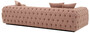Casa Padrino Luxus Chesterfield Sofa Vintage Rosa / Schwarz 255 x 105 x H. 60 cm - Wohnzimmer Sofa - Hotel Sofa - Wohnzimmer M�bel - Chesterfield M�bel - Luxus M�bel - Luxus Einrichtung