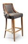 Casa Padrino Luxus Chesterfield Barhocker Duke Barstool Viscount 65 x 62 x H. 100 cm - Eleganter Wohnzimmer Barhocker mit Echtleder - Chesterfield Wohnzimmer M�bel 