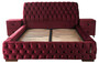 Casa Padrino Luxus Chesterfield Doppelbett Rosa / Braun - Verschiedene Gr��en - Modernes Bett mit Matratze - Chesterfield Schlafzimmer M�bel
