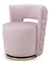 Casa Padrino Luxus Chesterfield Drehsessel Rosa 65 x 58 x H. 69 cm - Samt Sessel - Luxus M�bel