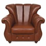 Casa Padrino Luxus Leder Sessel Braun / Dunkelbraun - Wohnzimmer Sessel - B�ro Sessel - Echtleder M�bel - Luxus M�bel 