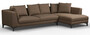 Casa Padrino Luxus Ecksofa Braun / Schwarz 313 x 178 x H. 73 cm - Wohnzimmer Sofa - Wohnzimmer M�bel - Luxus M�bel - Luxus Wohnzimmer Einrichtung