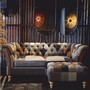 Casa Padrino Luxus Chesterfield Patchwork Hocker Bunt  / Naturfarben 90 cm - Rechteckiger Fu�hocker - Chesterfield M�bel - Patchwork M�bel