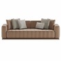 Casa Padrino Luxus Kunstleder Sofa Braun 265 cm - Hotel & Wohnzimmer M�bel