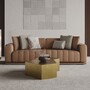 Casa Padrino Luxus Kunstleder Sofa Braun 265 cm - Hotel & Wohnzimmer M�bel