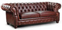 Casa Padrino Luxus Chesterfield Leder 3er Sofa Dunkelbraun 217 x 93 x H. 77 cm - Echtleder Wohnzimmer Sofa - Chesterfield Wohnzimmer M�bel 