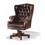 Casa Padrino Luxus Chesterfield Leder B�rostuhl Vintage Braun 74 x 92 x H. 116 - Made in Italy 