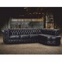 Casa Padrino Luxus Chesterfield Leder Ecksofa Vintage Schwarz 293 cm - Chesterfield M�bel