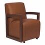Casa Padrino Luxus Leder Sessel Braun / Dunkelbraun - Luxus Echtleder M�bel