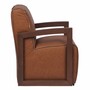 Casa Padrino Luxus Leder Sessel Braun / Dunkelbraun - Luxus Echtleder M�bel