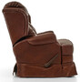 Casa Padrino Luxus Leder Sessel mit Liegefunktion Braun 85 x 100 x H. 97 cm - Echtleder Wohnzimmer Sessel - Fernsehsessel - Echtleder M�bel - Luxus M�bel