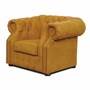 Casa Padrino Luxus Chesterfield Samt Sessel Ocker / Dunkelbraun - Chesterfield M�bel 
