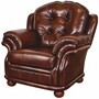 Casa Padrino Luxus Chesterfield Leder Sessel Dunkelbraun 99 cm - Echtleder M�bel