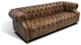 Casa Padrino Luxus Chesterfield Leder Sofa 240 x 100 x H. 80 cm - Verschiedene Farben - Echtleder Wohnzimmer Sofa - Chesterfield M�bel