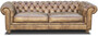 Casa Padrino Luxus Chesterfield Leder Sofa Vintage Hellbraun 240 x 100 x H. 80 cm - Echtleder Wohnzimmer Sofa - Wohnzimmer M�bel - Chesterfield M�bel - Luxus M�bel - Luxus Wohnzimmer Einrichtung