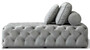 Casa Padrino Luxus Chesterfield Samt Chaiselongue mit 3 Kissen Grau 162 x 90 x H. 65 cm - Chesterfield M�bel - Wohnzimmer M�bel