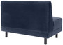 Casa Padrino Luxus Chesterfield Couch Mitternachtsblau / Schwarz 121 x 75 x H. 85 cm - Wohnzimmer Sofa mit edlem Samtstoff - Luxus Kollektion