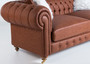 Casa Padrino Luxus Chesterfield Sofa Braun 240 x 100 x H. 78 cm - Edles Wohnzimmer Sofa - Chesterfield M�bel
